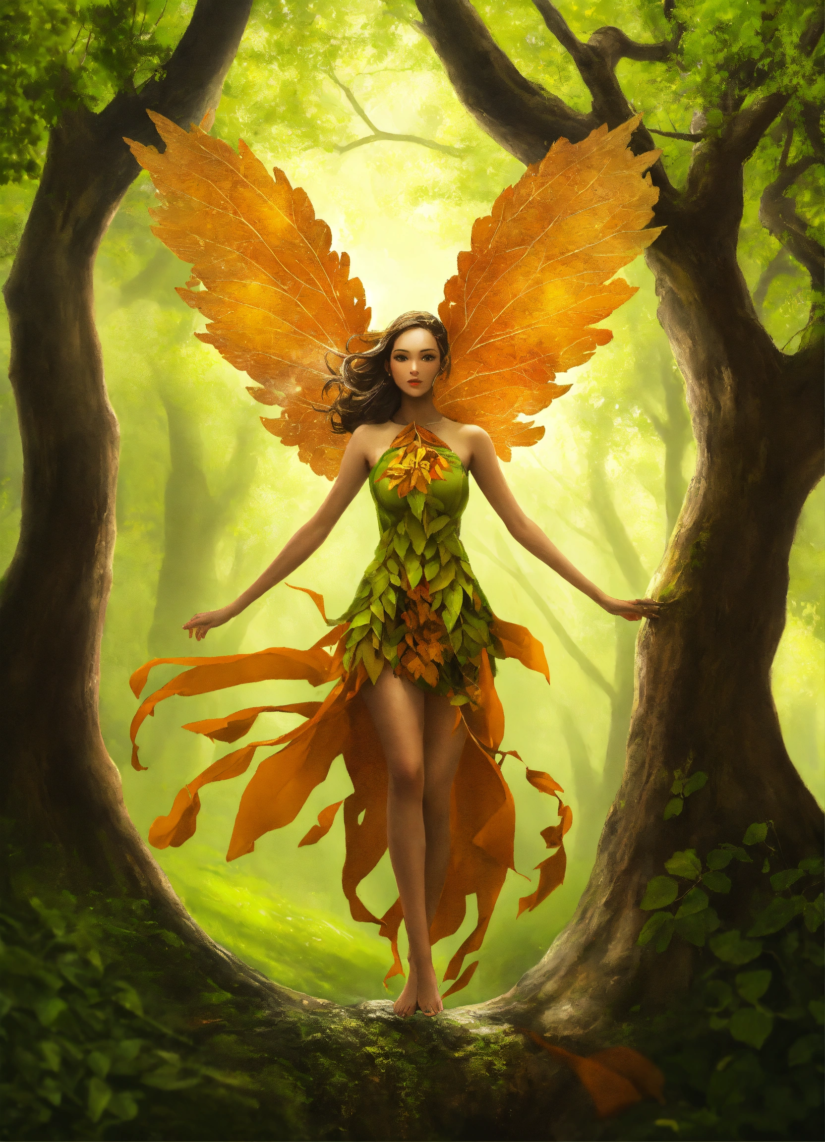 Lexica - TREE WOMAN WITH LEAP OAK WINGS