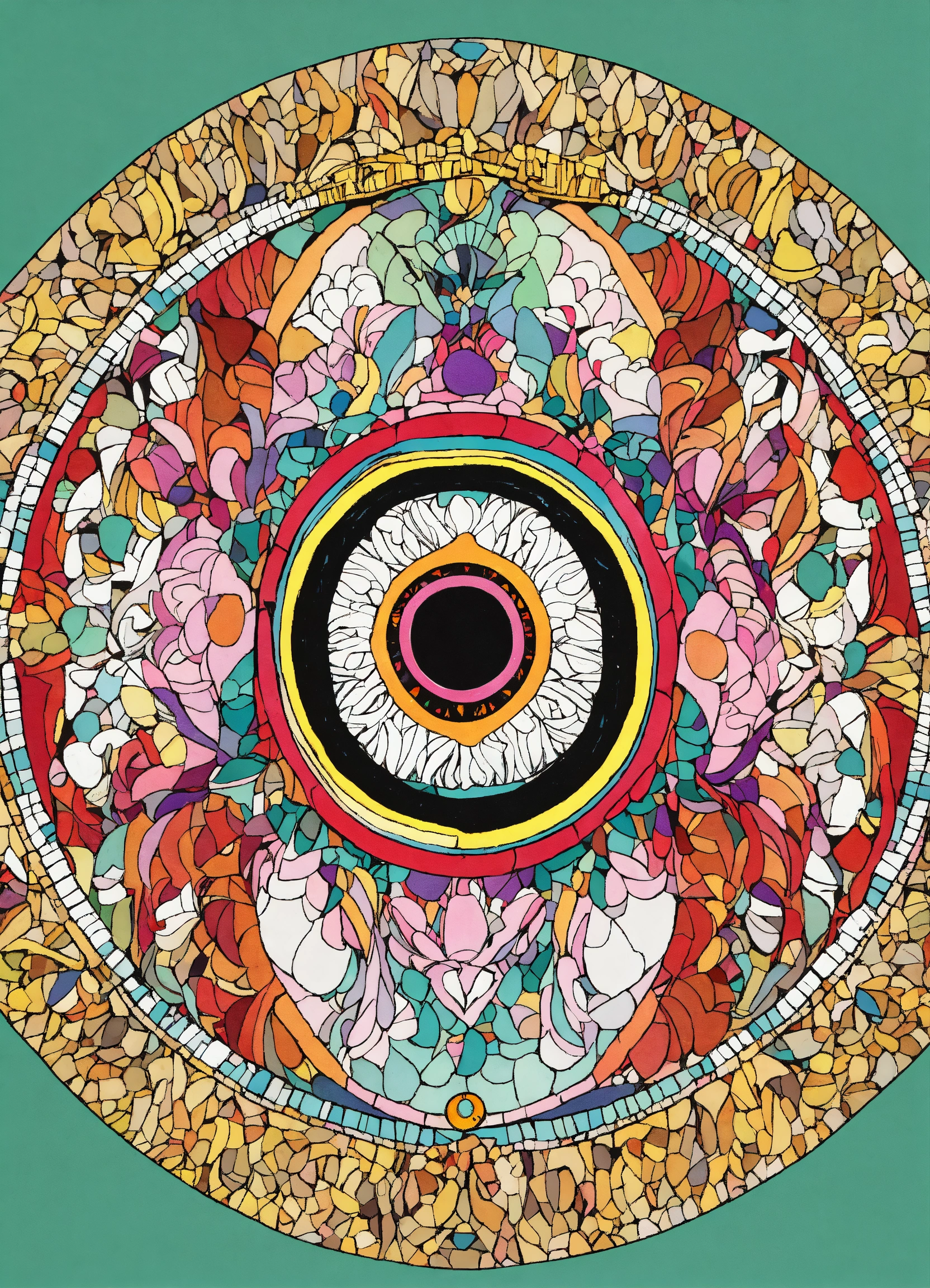 Lexica - Colouring book style image, Kurt Geiger evil eye image, no ...