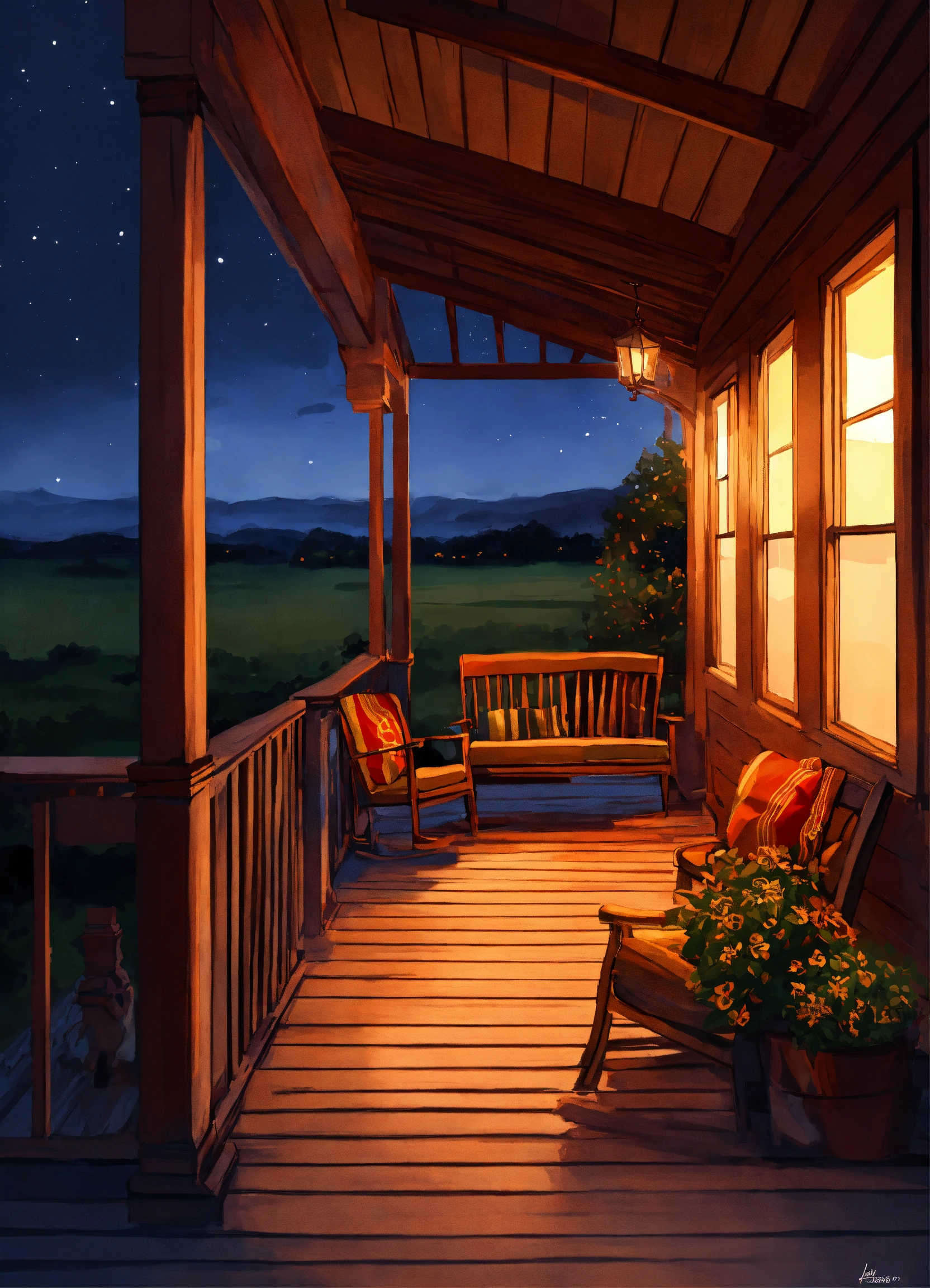 Lexica - Inside ranch home, digital painting, gorgeous, sharp focus ...