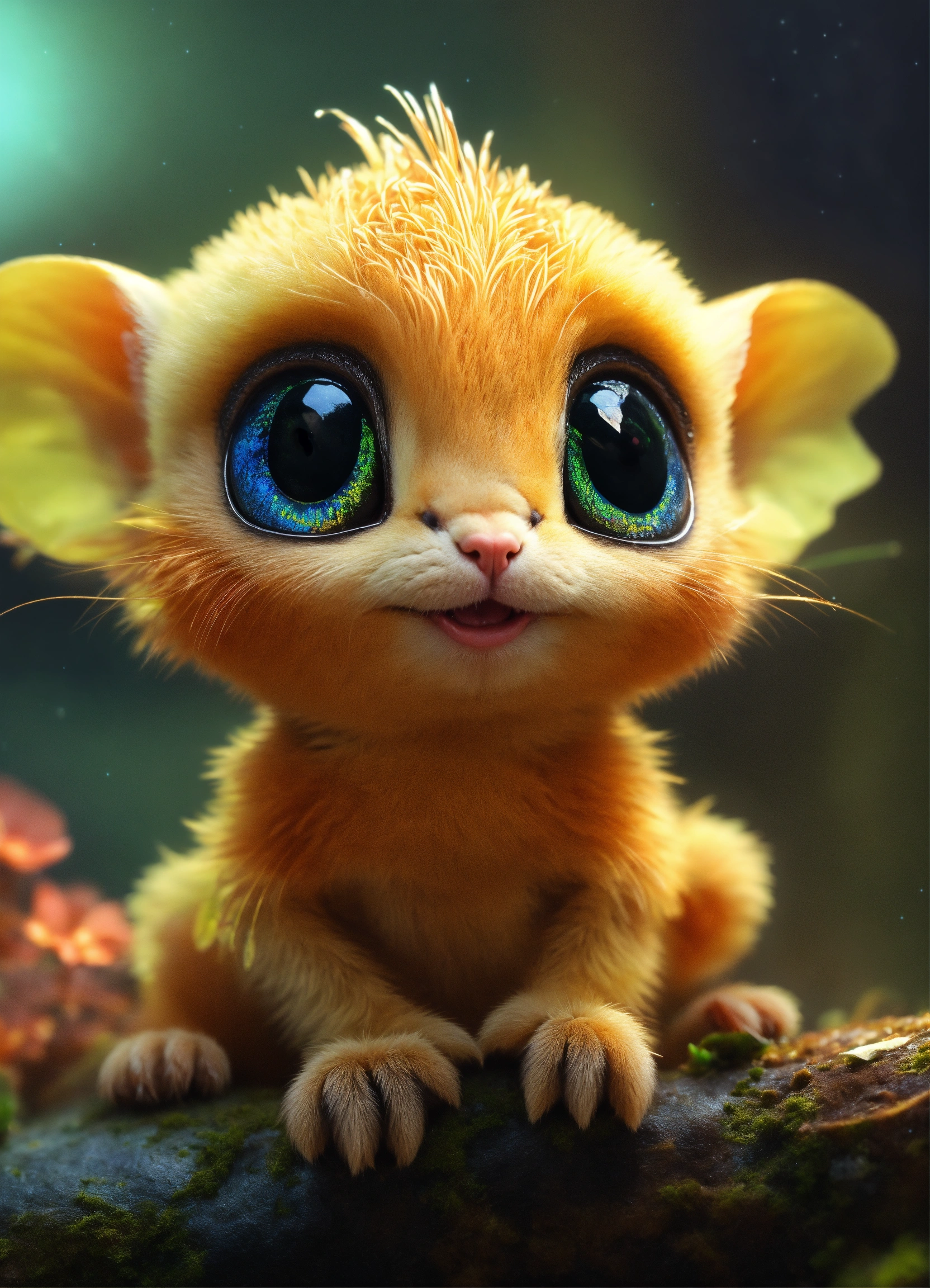 Lexica - Ultra beautiful little baby creature in a mystical world ...