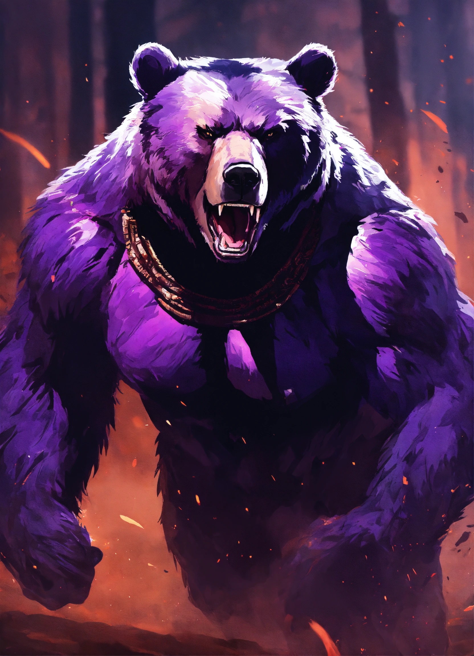 Lexica - Angry, savage, madness, rage bear, ancient, digital art, black ...