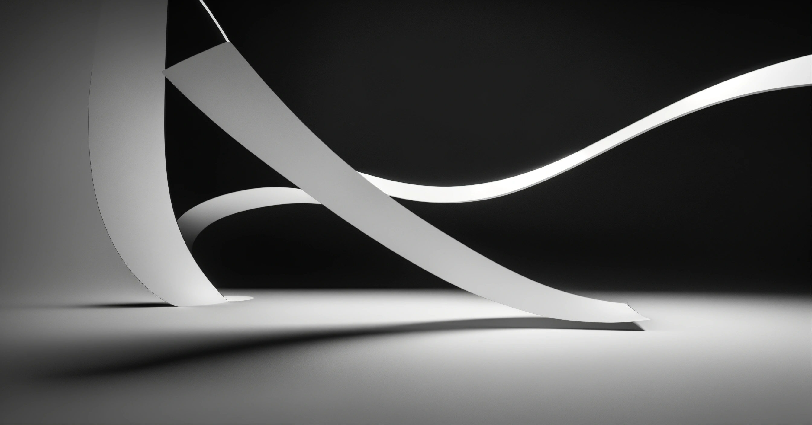 Lexica - Abstract shape or object flying, 3d render, room, dark, black ...