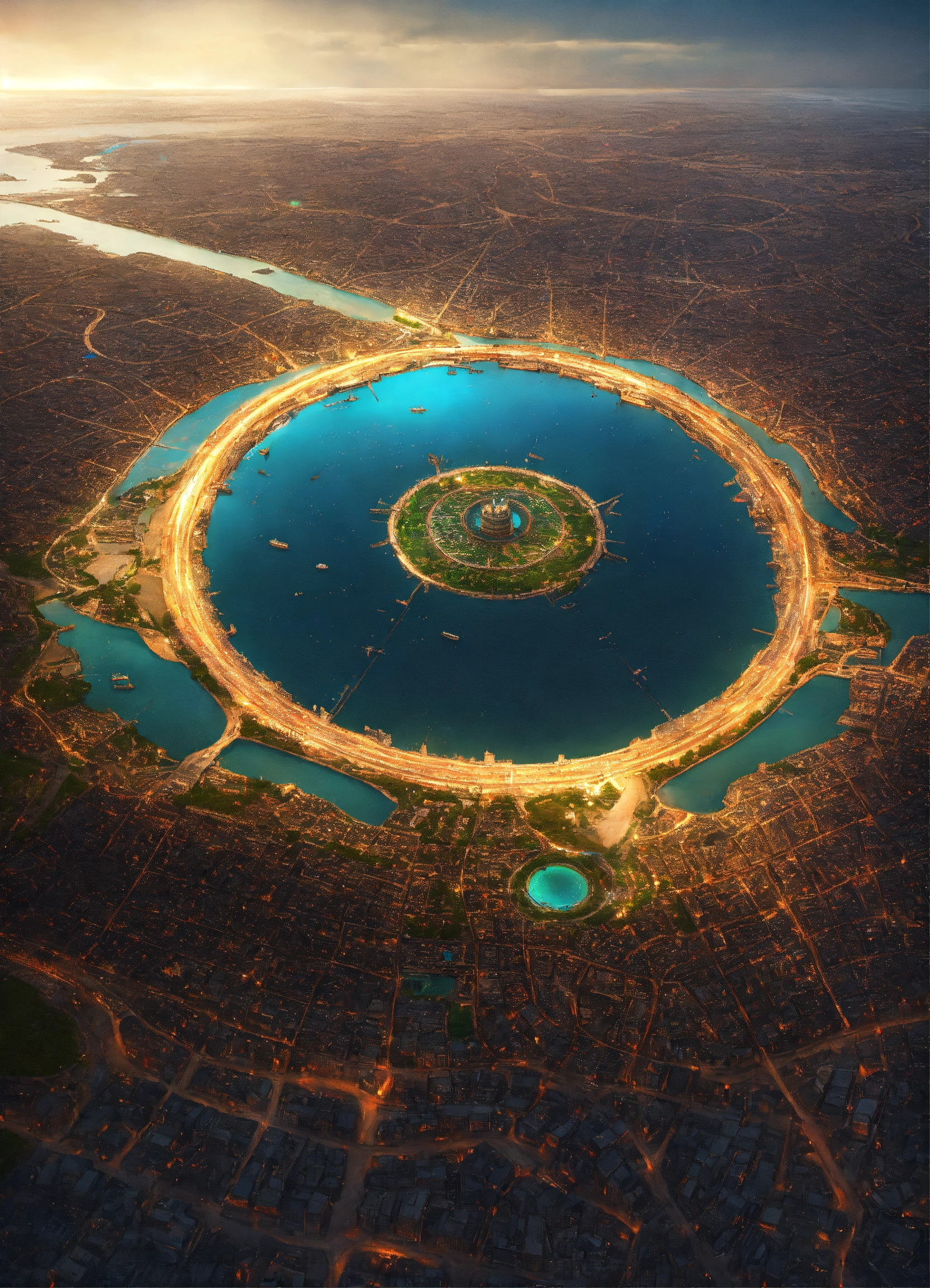 Lexica - City surrounded by a large ring of water. . the ring was ...