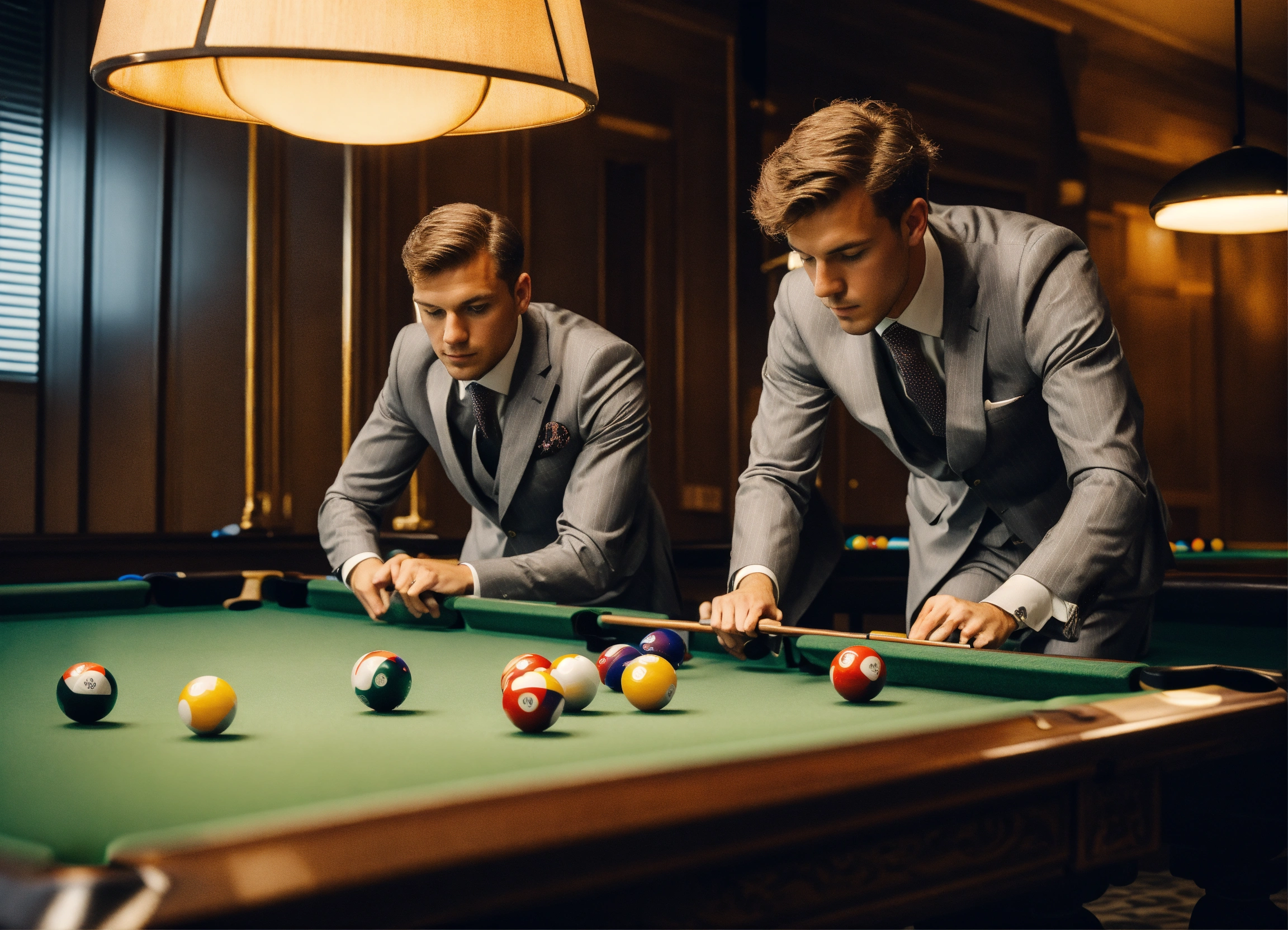 Lexica - Two young German businessmen in light grey pinstripe vested ...