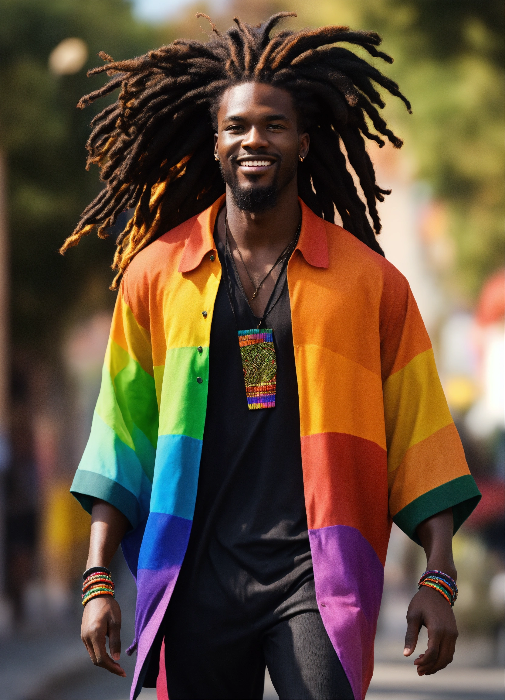 Lexica - Black man with the blackest skin on the color spectrum, his ...