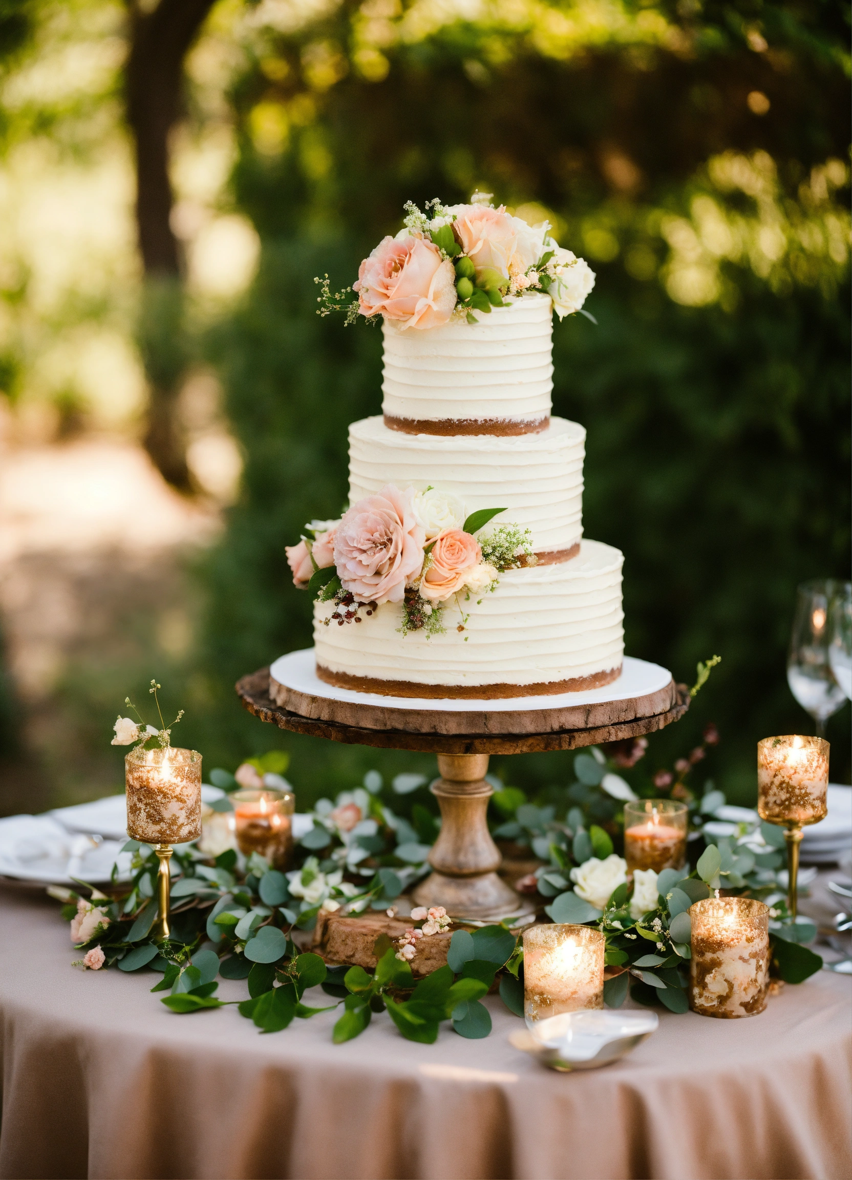Lexica - Rustic and elegant small individual wedding cakes