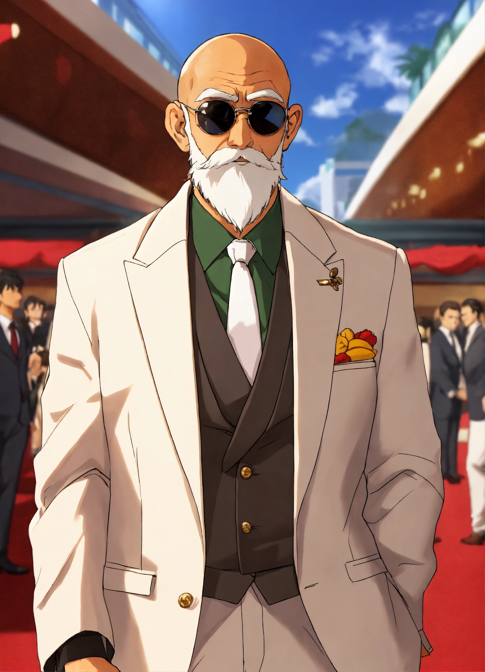Lexica - Master roshi in a high class suit and tie for the red carpet ...