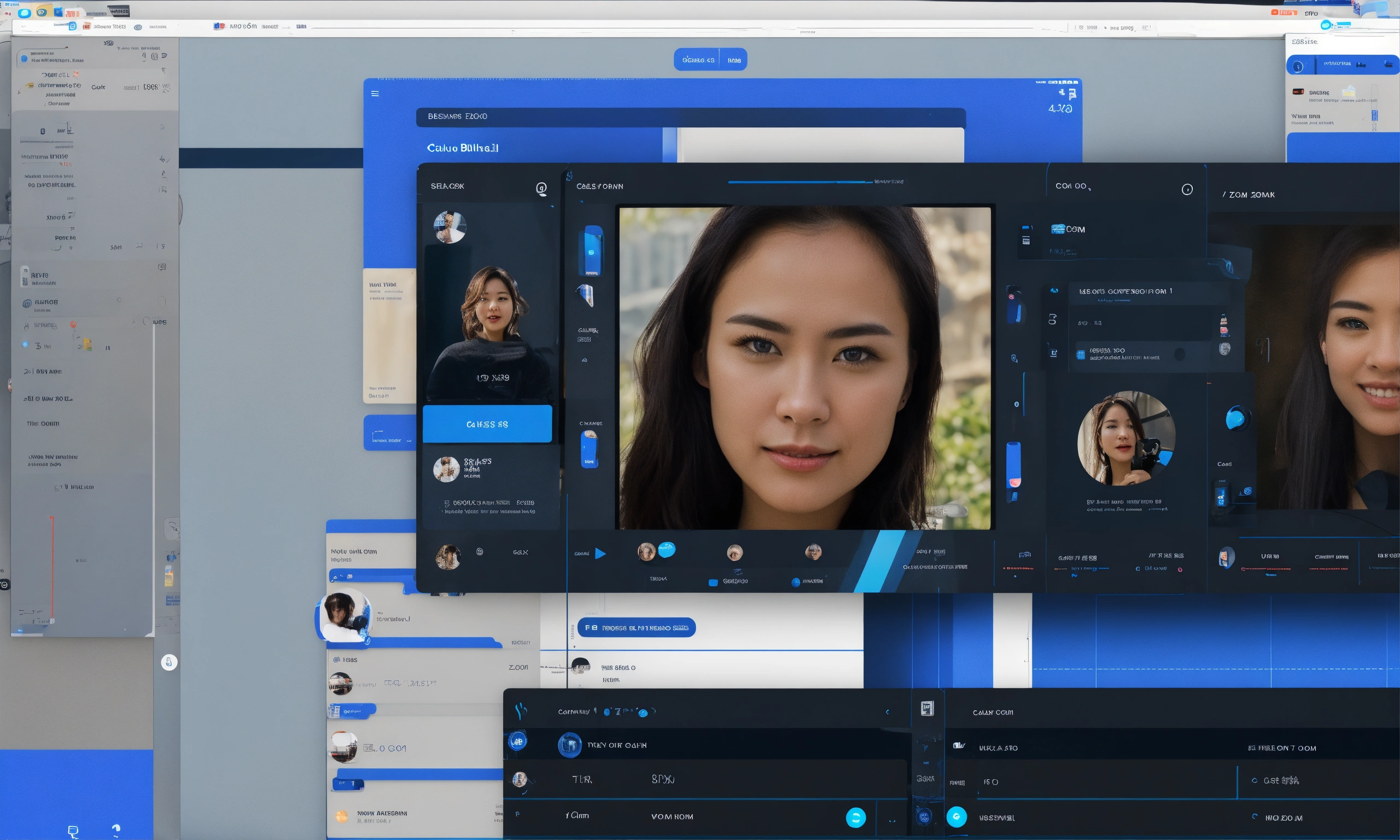 Lexica - Zoom call, ux/ui, blue, black