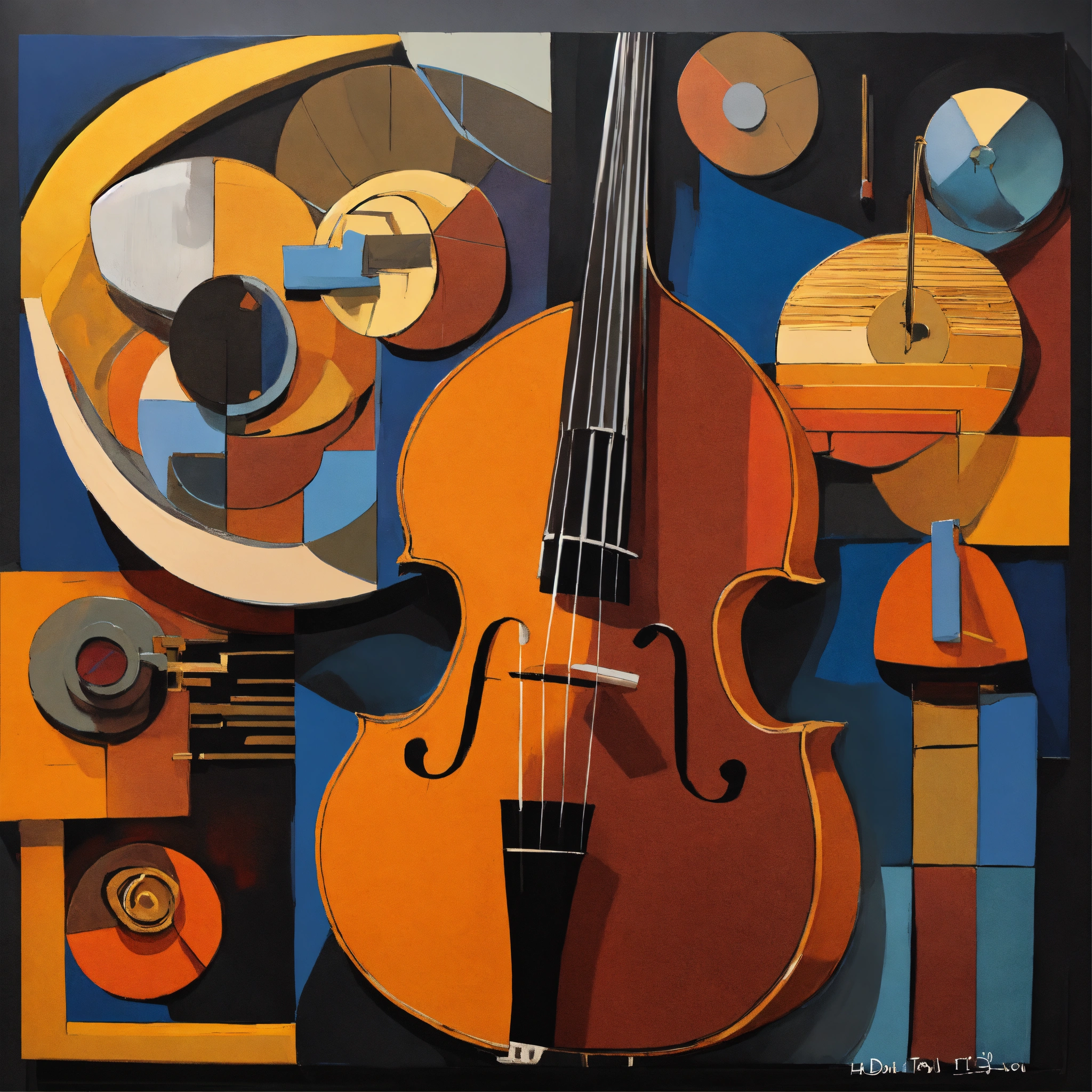 Lexica - Produce a electrifying 3D cubist-inspired painting of jazz ...