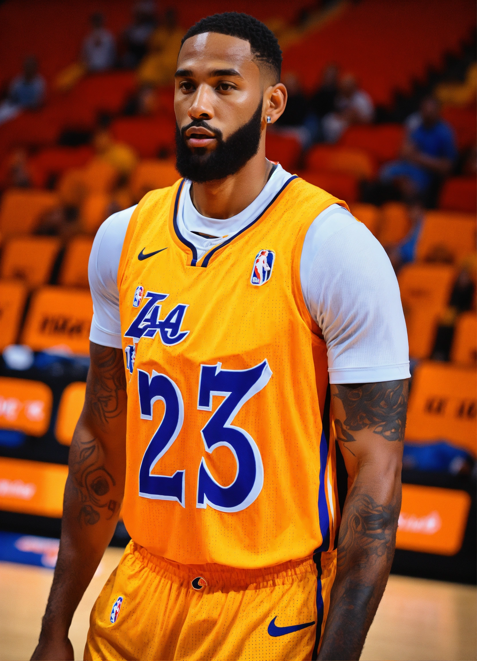 Lexica Nba jersey with a team called "la prena", main colors are