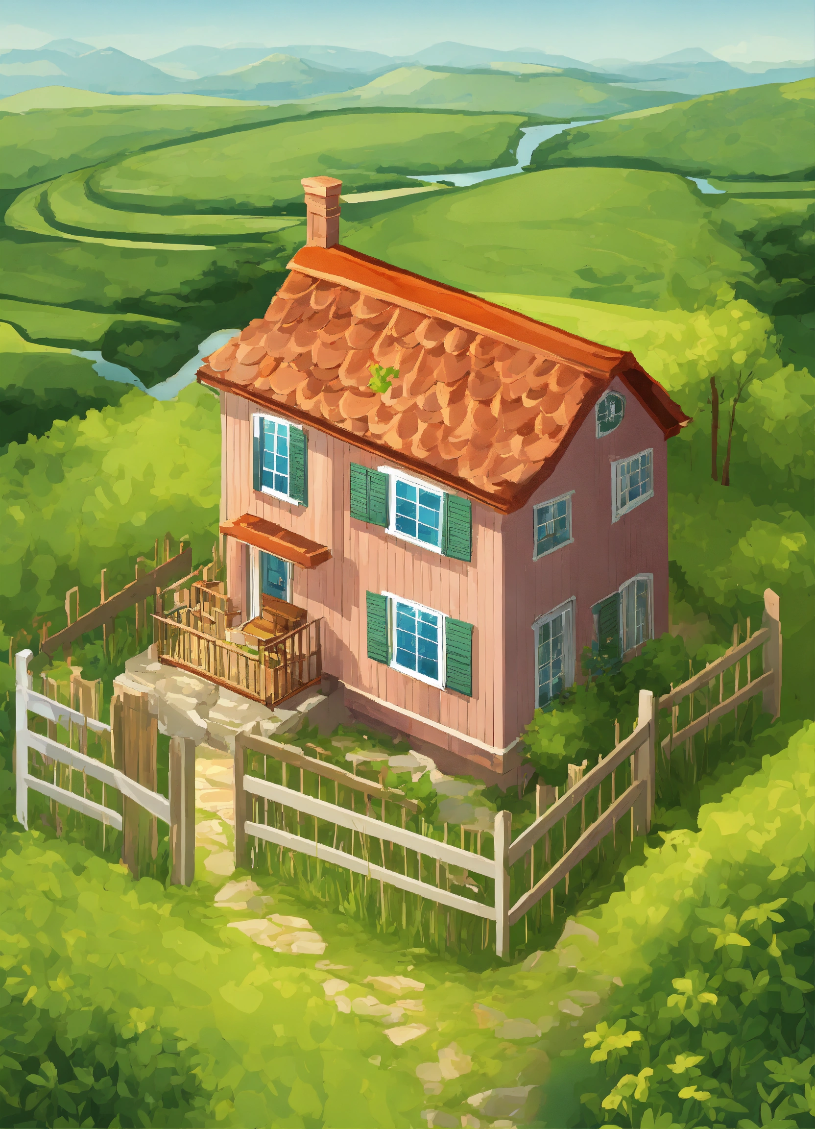 Lexica - A Peice of land with house vector