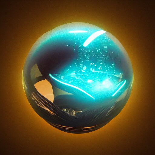 Lexica - Tilt shift sphere leaf underwater huge light intricate ...