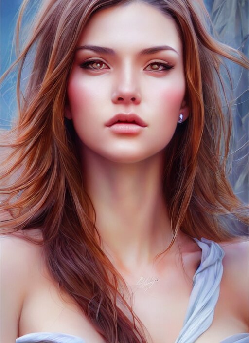 Lexica - Photo of a gorgeous young woman in the style of stefan kostic ...