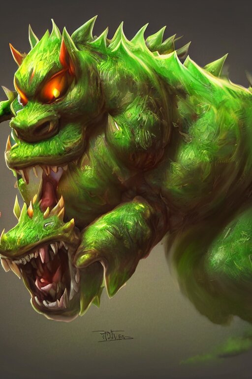 Lexica - A plant bowser, highly detailed, digital art, sharp focus ...