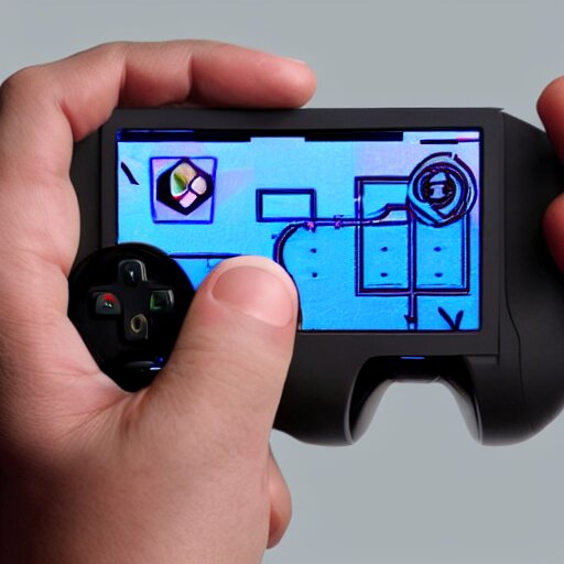 Lexica - A video game controller merging with someone's head, while ...