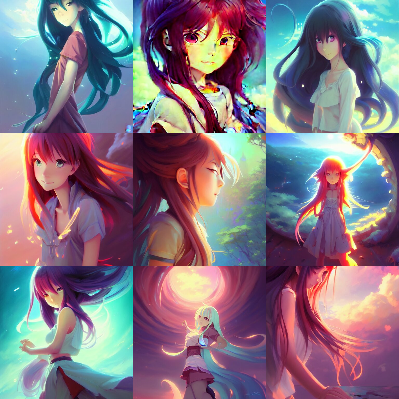 Lexica A Cute Anime Girl Long Hair Cgsociety Fantasy Art 2 D Game 