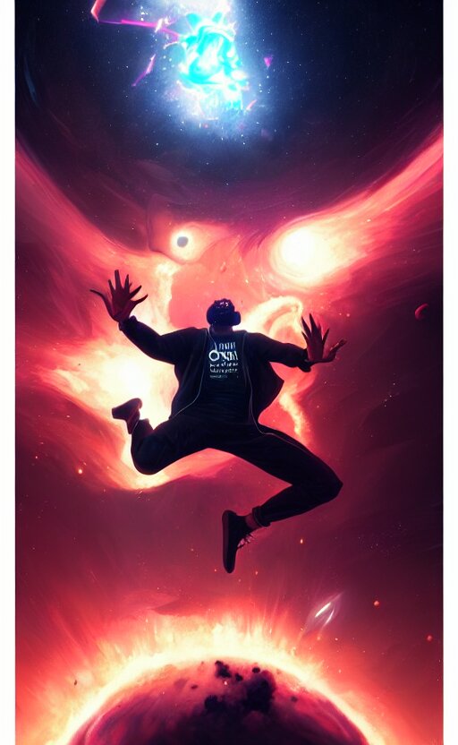 Lexica Handsome black genius hacking the metaverse, vr headset, white t shirt and jordans