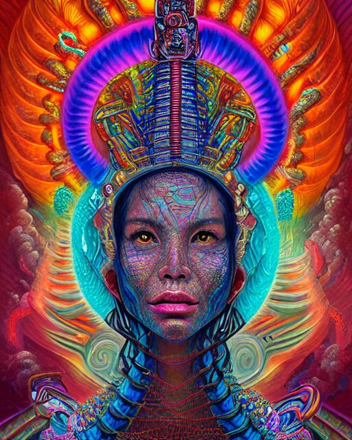 Lexica - A portrait of a mayan quetzalcoatl goddess with a lazer ...