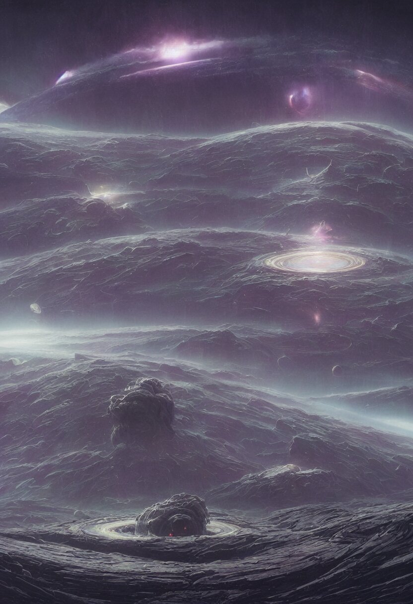 Lexica - An enormous ringworld in deep space surrounded by beautiful ...