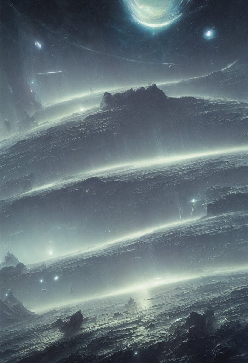Lexica - An enormous ringworld in deep space surrounded by beautiful ...