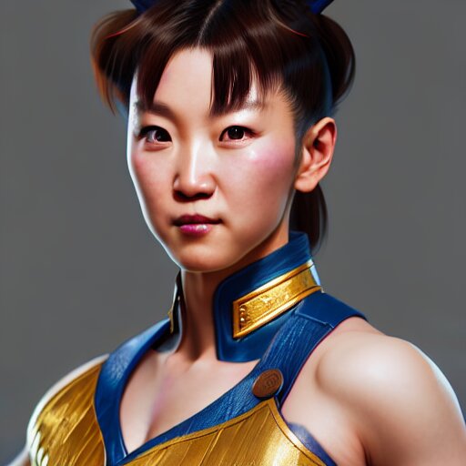 Lexica - Portrait of chun li, au naturel, hyper detailed, digital art ...