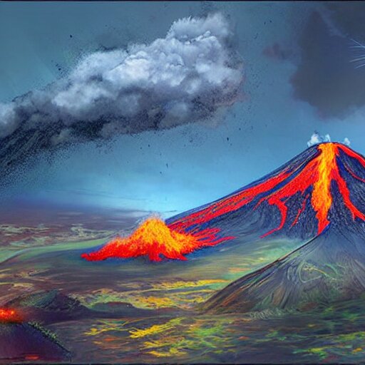 Lexica - Volcano, concept art, illustrated, highly detailed, high ...