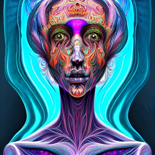 Lexica - An extremely psychedelic portrait of a ghost, surreal, lsd ...