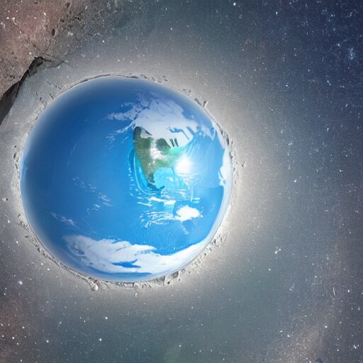Lexica - The earth reflected in a mirror