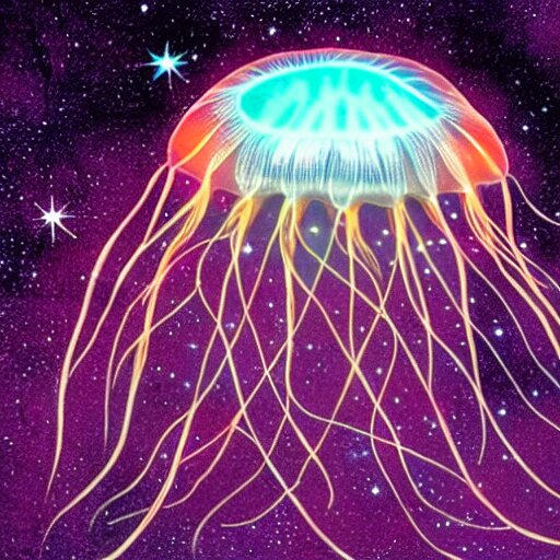 Lexica - Astral jellyfish floating through the universe