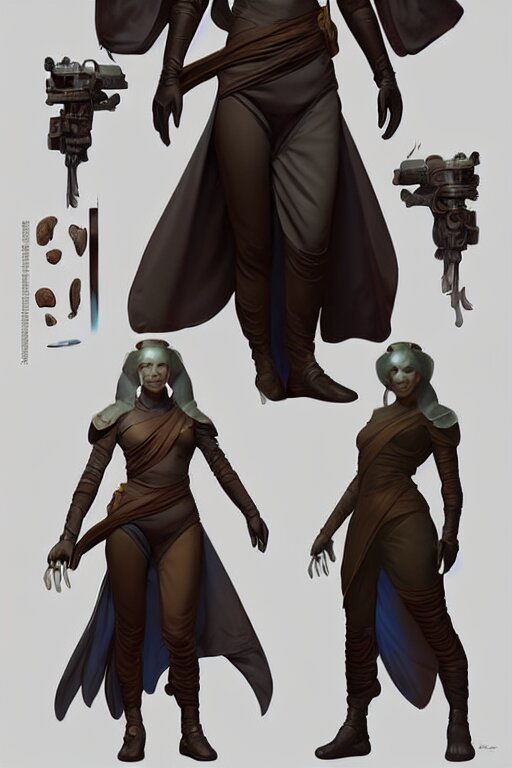 Lexica - Character sheet for a scifi monk, intricate digital painting ...