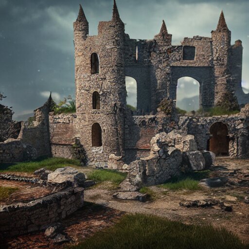 Lexica Old Ruins Of A Castle Fantasy Apocalypse Environment Digital   13acbe49 9c5e 40d6 Ade0 B06be1f4f619