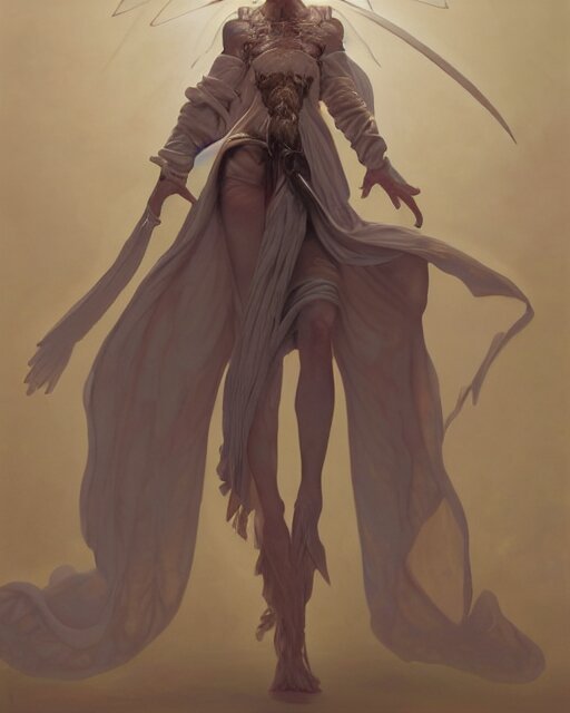 Lexica - Character portrait of an esoteric angel wearing robes, by ...