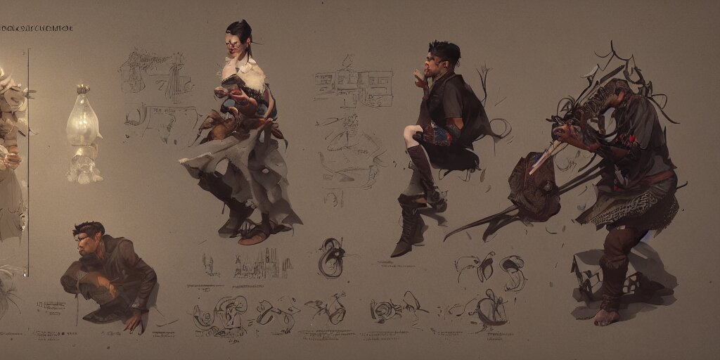 Lexica - Folk musician design, character sheet, Greg Rutkowski ...