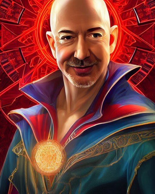 Lexica - Jeff bezos portrait wearing a bikini in the style of doctor ...