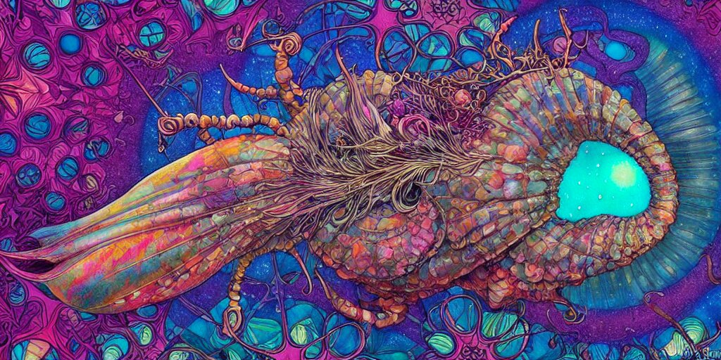 Lexica - Hyper detailed conch shell, cool color palette + painterly ...
