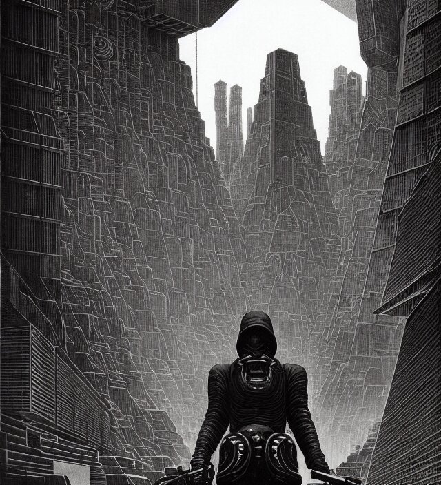 Lexica - American portrait of one retrofuturistic assassin surrounded ...