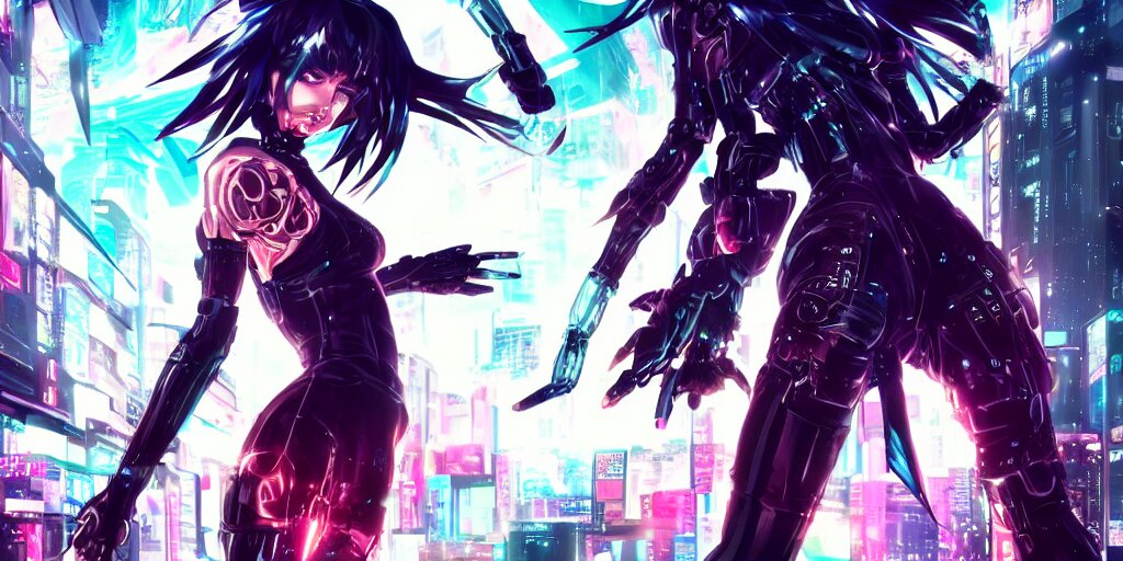 full digital cyberpunk anime!!, shattered cyborg 