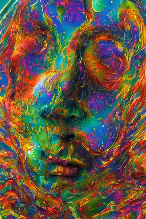 hyperrealistic abstract close-up Renaissance psychedelic!! celes ...