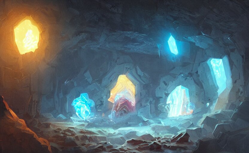 Lexica - A painting of a Geode trending on artstation in the style of ...