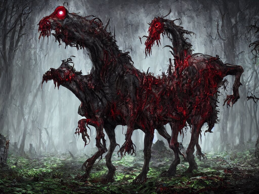 zombie horse drawing