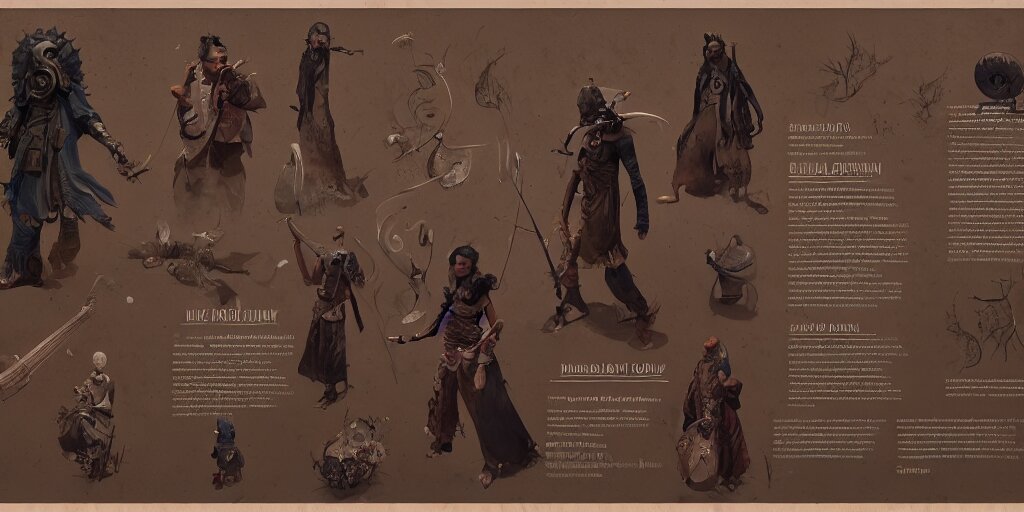 Lexica - Folk musician design, character sheet, Greg Rutkowski ...