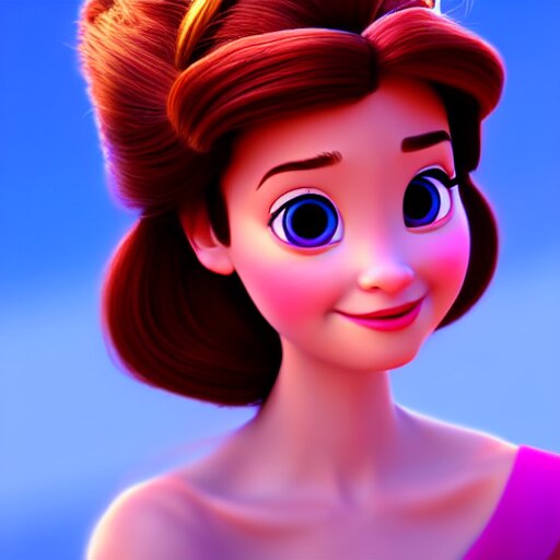 Lexica - Portrait of a disney princess, pixar style , 4k , HD