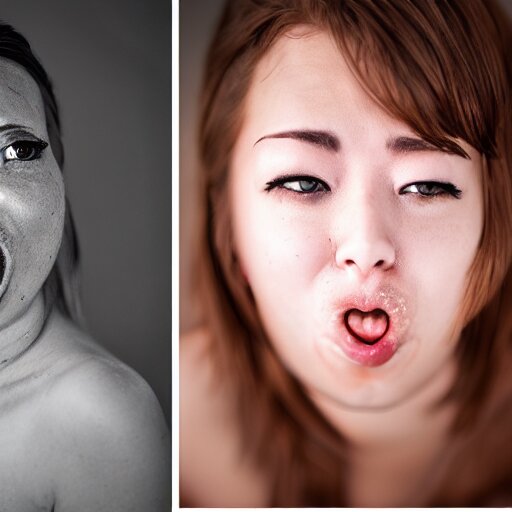 Lexica - Ahegao face, award winning professional portrait photography