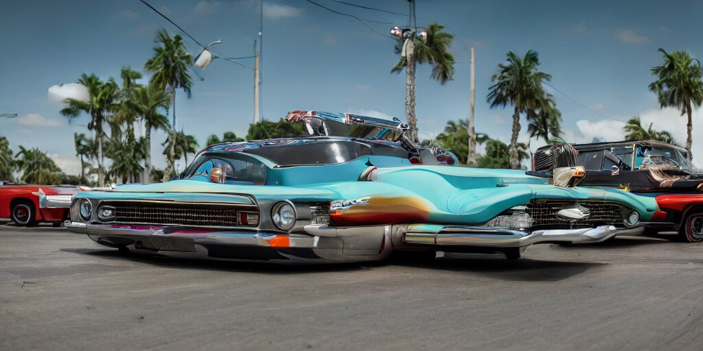Lexica - Highly detailed photo of an award winning lowrider, cruising ...