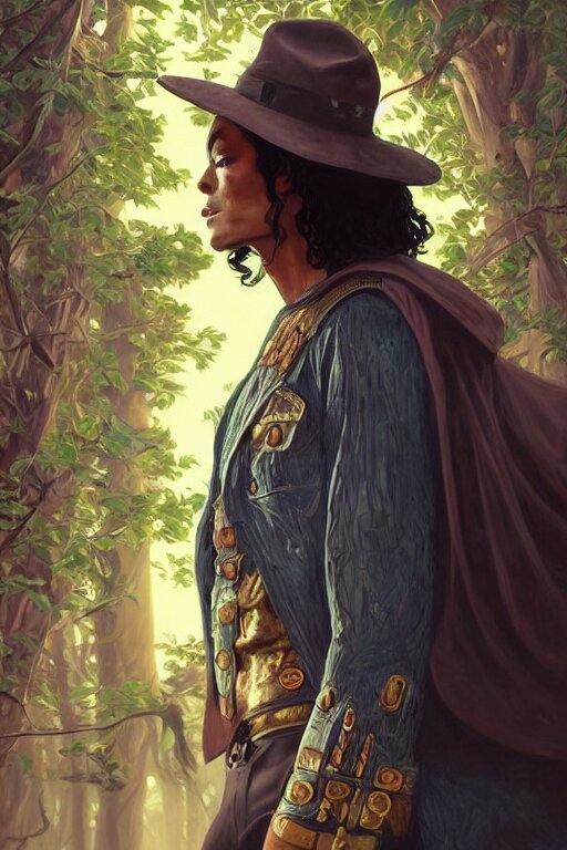 Lexica - Male cottagecore michael jackson portrait with nature as ...