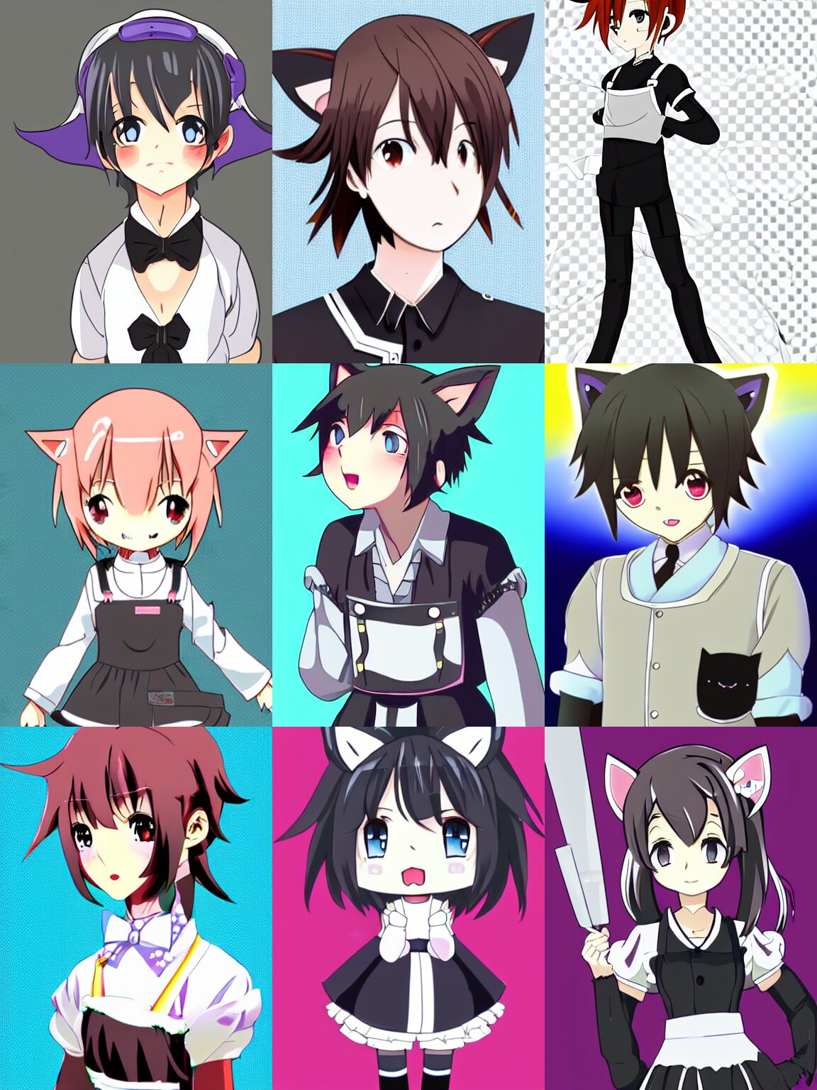 Lexica - Cute catboy wearing a maid outfit, modern anime, anime, cel -  shaded, toon boom, kawaii