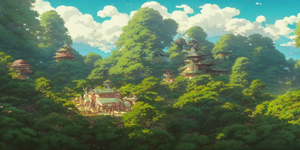 Lexica - Highly detailed vfx panoramic landscape of studio ghibli ...