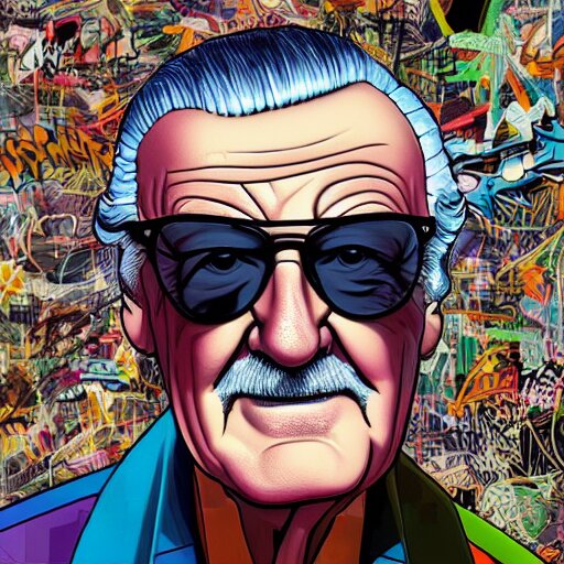 Lexica - Profile picture of stan lee, weed, graffiti, hard edges ...