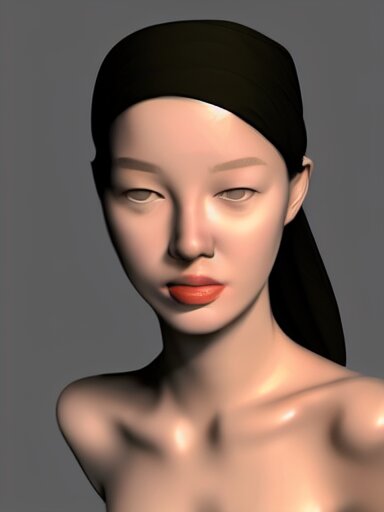 Lexica - 3 d mesh of girl, portrait