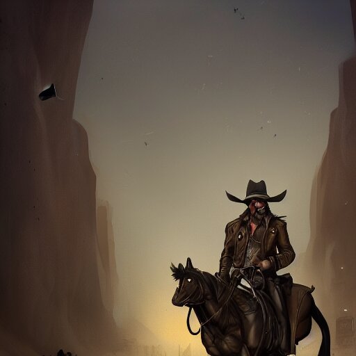 Lexica - Nicholas, the cowboy in the weird west, long dark hair, facial ...